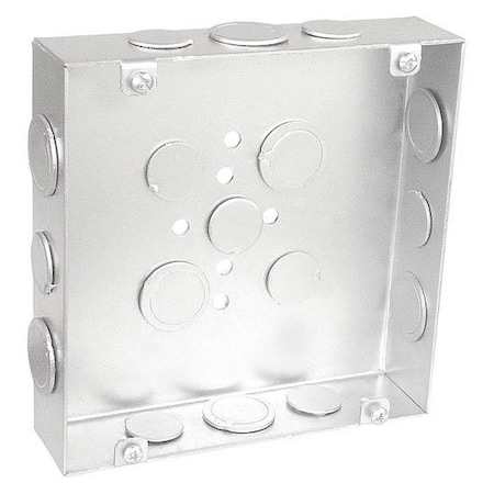 Southwire Electrical Box, 50 cu in, Square Box Type, 6 Gangs, Steel, Square Shape 6150-S